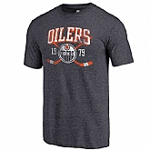 Edmonton Oilers Fanatics Branded Navy Vintage Collection Line Shift Tri Blend T-Shirt,baseball caps,new era cap wholesale,wholesale hats